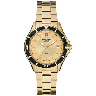 Swiss Alpine Military Diver Watch 7740.1111 - Dames - Horloges - Geel - ONE Size - Accessoires
