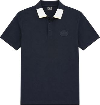 Emporio Armani Emporio Armani Ea7, Tops, Heren, Blauw, L, Jersey Polo Shirt