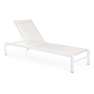 Decorspace Lettino prendisole in alluminio verniciato Konnor con ruote, ideale per piscina e giardino -Balsam / Confezione da 1 Pezzo