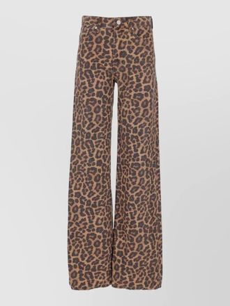 Anine Bing leopard-print wide-leg jeans