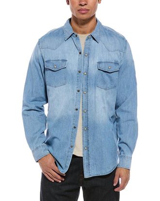 Weatherproof Vintage Western Ombre Solid Demin Shirt