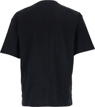 Valentino Mens T-Shirt Crew Neck Black Cotton T-Shirts And Polos