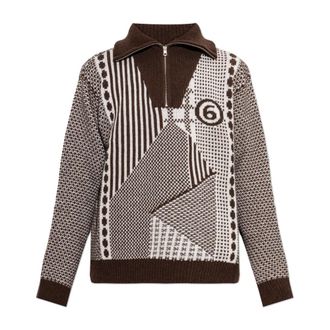 Maison Margiela Heren, Truien, Bruin, Maat: M Wol