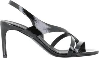 Del Carlo Cannes Sandaal - Dames - Sandalen met hakken - Zwart - 38 1/2 EU - Leer - Schoenen