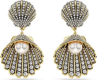 Swarovski Idyllia F Clip Earrings Dangling Earrings Gold Shiny Crystal