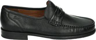 Sioux Zwarte Leren Instappers Como - Heren - Loafers - Zwart - 38 1/2 EU - Leer - Schoenen
