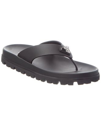 Prada Logo Plaque Sandal