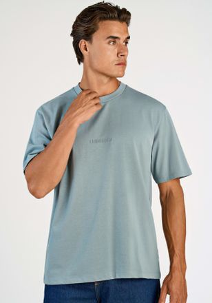 Lindbergh Kurzarmshirt LINDBERGH, Herren, Gr. XXL, dk aqua, Jersey, Obermaterial: 100% Baumwolle, bedruckt, unifarben, regular fit h&uuml;ftbedeckend, Rundhals, Shir