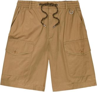 Moncler Drawstring Cotton-poplin Cargo Shorts - Brown - 52 (W36 / XL)