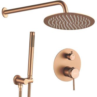 Rea Set Doccia Incasso Rea Lungo Brush Copper