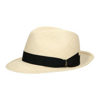 Borsalino Hats, male, White, Size: 59 CM Federico Panama Quito Medium Brim