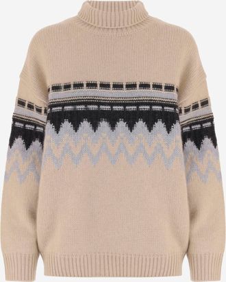 Allude Maglione Allude In Cashmere Con Motivo Geometrico