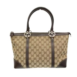 Gucci Pre-owned Handbags, female, Beige, Size: ONE SIZE Pre-owned 257069 Tote Bag