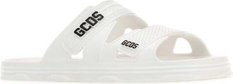 GCDS Witte Rubberen Gcds Slippers
