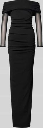 Sistaglam Abendkleid mit seitlichen Raffungen Modell Norah in Black, Größe 34