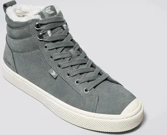 Cariuma Cariuma OCA Therma High Sneakers Charcoal Gray Shearling Shoes GAL517