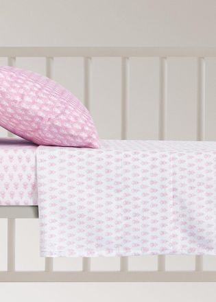 Mango Lenzuolo superiore per bambini in cotone percalle mini floreale rosa - Home - 100x150cm - MANGO HOME
