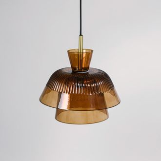 Maisons du monde L&aacute;mpara de techo de vidrio &aacute;mbar