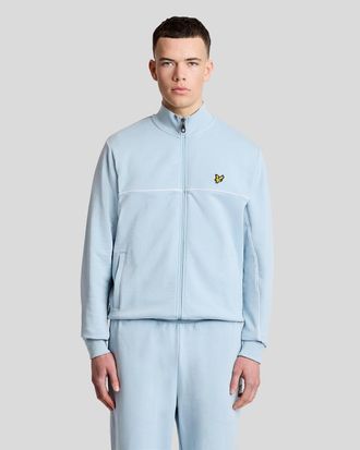 Lyle & Scott Mens Piped Full Zip Track Top - Blue - Size X-Large