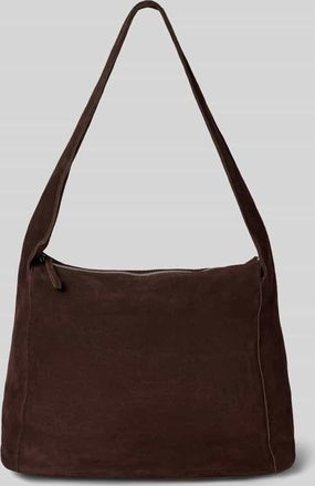 Mango Handtasche aus Rindsleder Modell PIRAMIDE in Dunkelbraun, Gr&ouml;&szlig;e 1