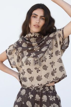 Ace & Jig Oversized Tassel Bandana in Botanical at Nordstrom