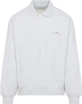 Carhartt Work in Progress WIP Label Polo Sweatshirt - Heren - Sweatshirts - Grijs - XL - Katoen - Hoodies & sweatvesten
