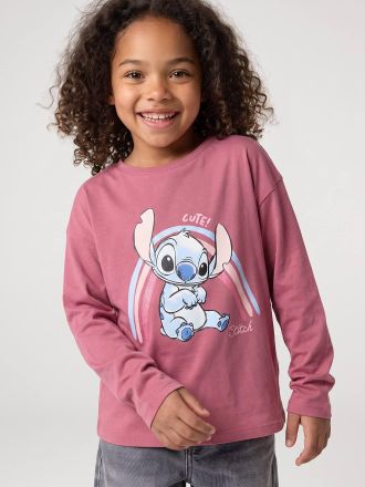 Lilo & Stitch M&auml;dchen Langarmshirt Lilo & Stitch altrosa