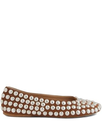 Paco Rabanne Ballerine con borchie - Marrone