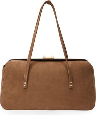 Reiss Anika Leather Bowling Bag in Tan at Nordstrom