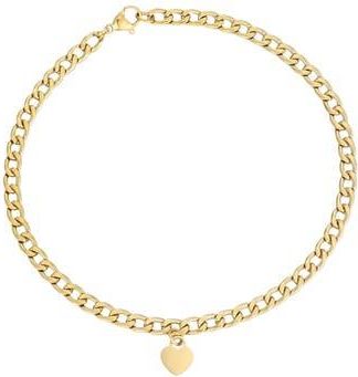 Adornia Tarnish Resistant 18K Gold Plated Heart Charm Anklet at Nordstrom Rack