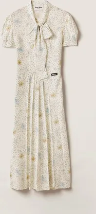Miu Miu Long crêpe de Chine dress