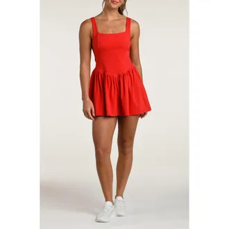 La Blanca Athletic Square Neck Minidress in Ruby at Nordstrom, Size X-Small