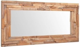 vidaXL Espejo Decorativo Rectangular Teca 120x60 Cm Vidaxl