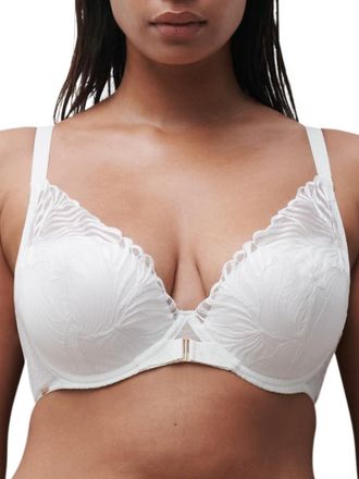 Chantelle Womens Legend Plunge T-Shirt Bra - White Polyamide - Size 32DD
