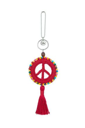 The Sak Yarnicharmz Crochet Peace Dangle in Rocket Red at Nordstrom