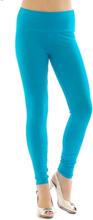 YESET Ladies Leggings High Waist Long Trousers Leggings Long Cotton Underwear - Turquoise, XXL