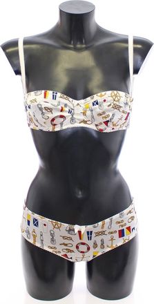 Dolce & Gabbana White Sailor Bra Panty Stretch Womens Underwear