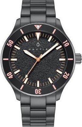 Nautis Deacon Bracelet Watch in Black/rose Gold at Nordstrom