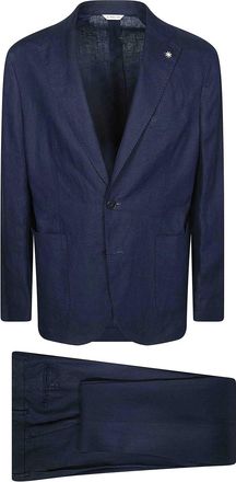 Manuel Ritz Single-breasted linen suit