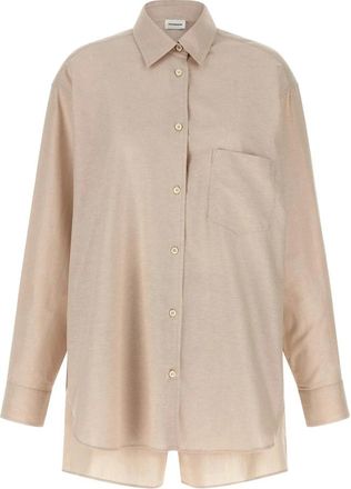 Andamane Georgiana Set - Oversized Shirt + Boyfriend Boxer - Dames - Overhemden - Beige - S - Tweed - Overhemden