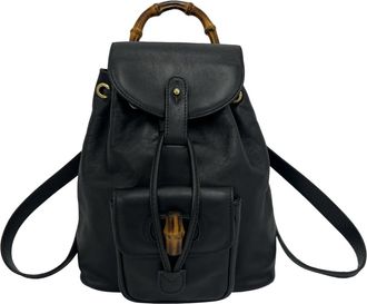 Gucci Black Leather Backpack (Pre-Owned)