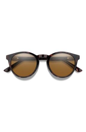 Smith Westward 54mm ChromaPop Polarized Round Sunglasses in Tortoise /Brown at Nordstrom