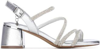 Xti Womens Faux Leather Open Toe Sandals In Silver
