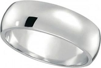 Allurez Dome Comfort Fit Wedding Ring Band Platinum (7mm)