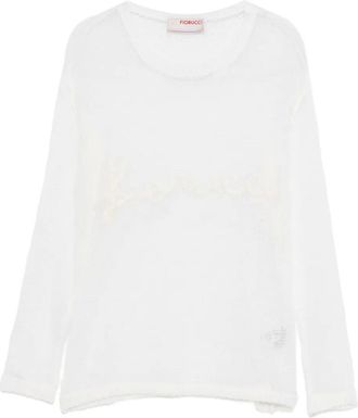Fiorucci Maglione con ricamo - Bianco