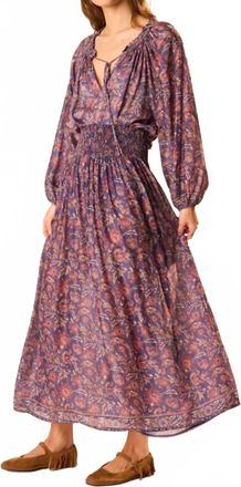 Natalie Martin Bella Elastic Waistband Maxi Skirt In Artichoke Mariner