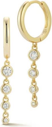 Glaze Jewelry Cubic Zirconia Drop Huggie Hoop Earrings in Gold at Nordstrom Rack