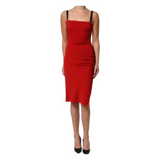 Dolce & Gabbana Bodycon Sheath Knee Length Dress - female - Dolce & Gabbana - Midi Dresses - Red - 2XS - Dresses