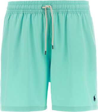 Polo Ralph Lauren Light Blue Logo Embroidery Swimsuit