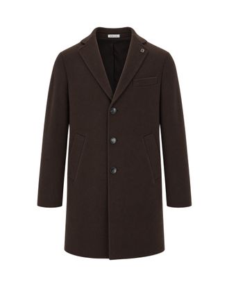 Breras Milano Dark Brown Wool-Blend Coat